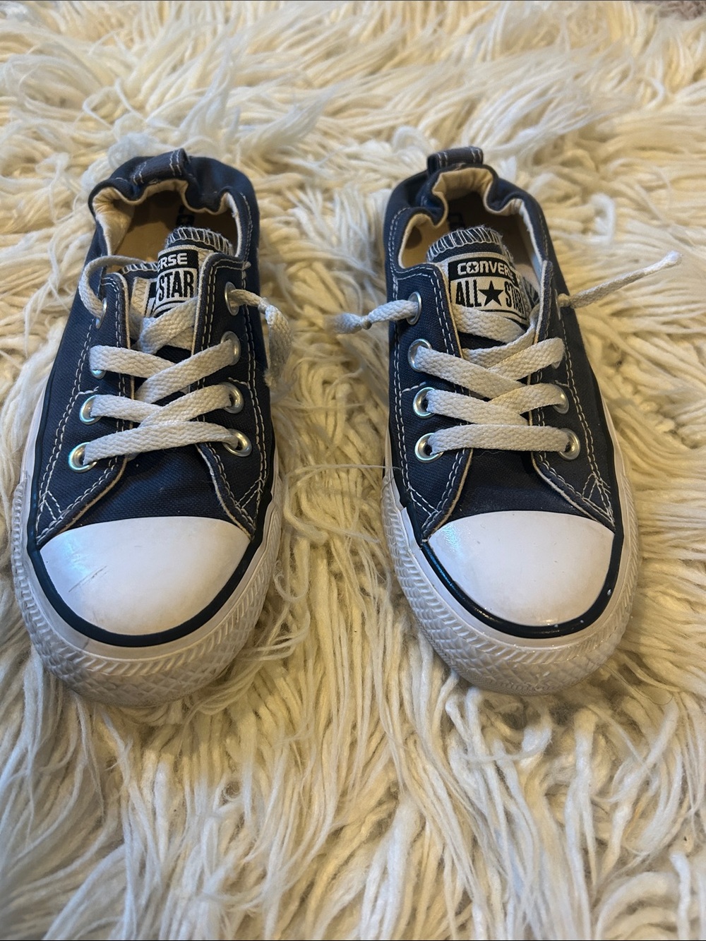 Converse Chuck Taylor All Star Shoreline Slip On Low Top Navy Blue Womens Size 6